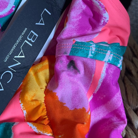 La Blanca Isla Floral Twist Keyhole Push-Up One Piece Swimsuit - Picture 8 of 9